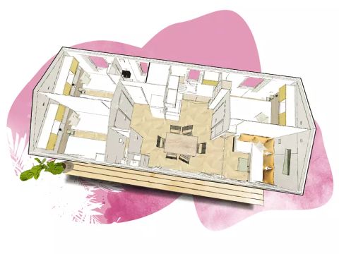 MOBILHOME 8 personnes - GRAND LARGE 4 Pièces 6/8 Personnes