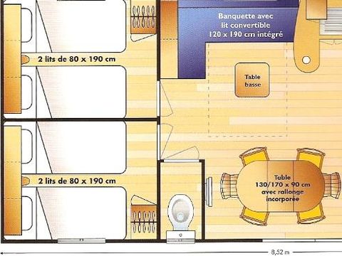 MOBILHOME 6 personnes -  Family 34 m² (3 Chambres)