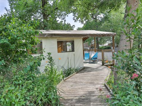 Tente en toile et en bois 4 personnes - Ecolodge Sahari XL 3 Pièces 4 Personnes