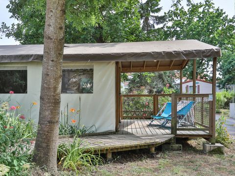 Tente en toile et en bois 4 personnes - Ecolodge Sahari XL 3 Pièces 4 Personnes