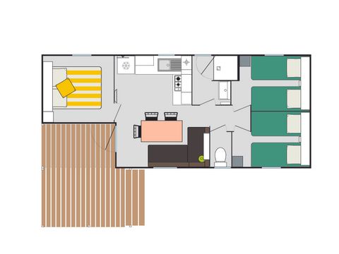MOBILHOME 6 personnes - Home Plaisir 3ch (gamme Primo)