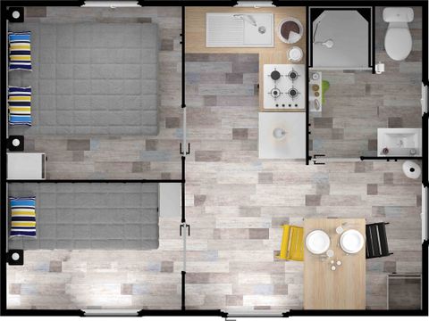 MOBILHOME 2 personnes - Home Confort 1ch (gamme classic)