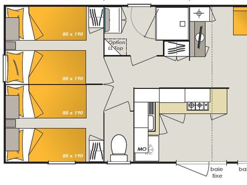 MOBILHOME 6 personnes - Home Premium 3ch 2sdb (gamme Privilège)