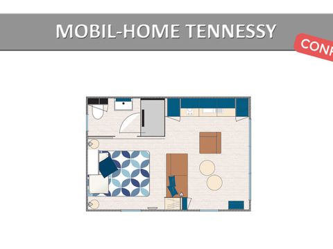 MOBILHOME 2 personnes - TENNESSY. CONFORT