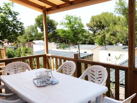 MOBILHOME 6 personnes - Mobil-Home Arizona Standard 4 Pièces 6 Personnes Climatisé + TV