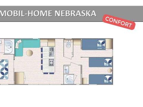 MOBILHOME 6 personnes - NEBRASKA VUE MER. CONFORT