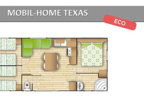 MOBILHOME 8 personnes - TEXAS. ECO
