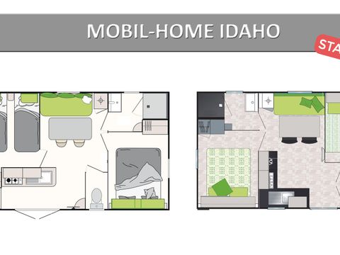 MOBILHOME 4 personnes - .IDAHO STANDARD