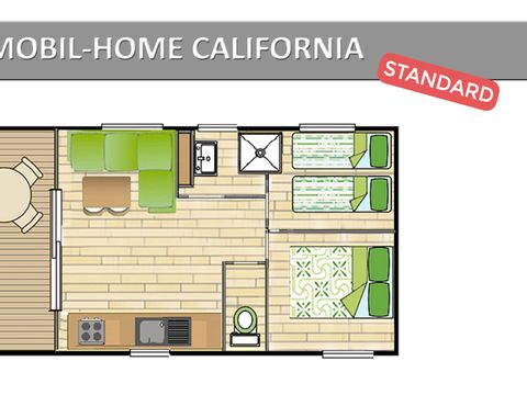 MOBILHOME 4 personnes - CALIFORNIA. STANDARD