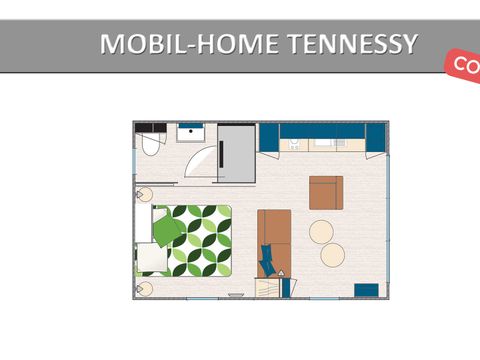 MOBILHOME 2 personnes - TENNESSY. CONFORT