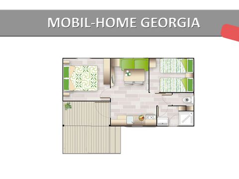 MOBILHOME 4 personnes - GEORGIA CONFORT