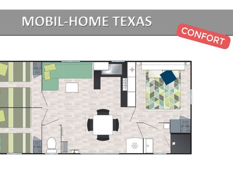 MOBILHOME 8 personnes - TEXAS CONFORT