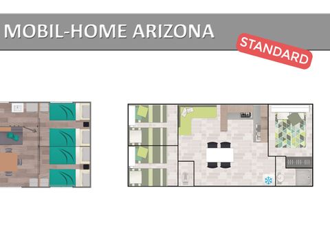 MOBILHOME 6 personnes - ARIZONA. STANDARD