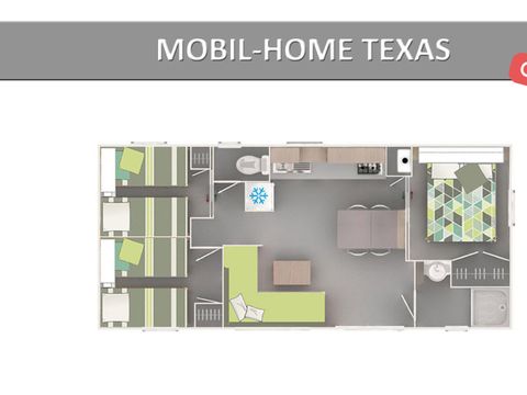 MOBILHOME 8 personnes - TEXAS. CONFORT