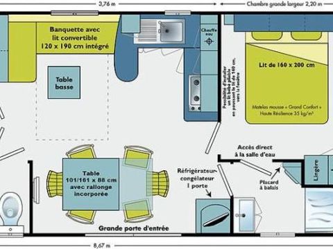 MOBILHOME 6 personnes - CONFORT