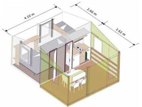 BUNGALOW 5 personnes - MOBITOILE - sans sanitaire