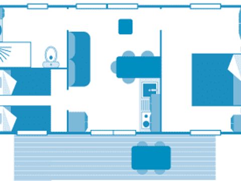 MOBILHOME 4 personnes - Cottage PMR 4p 2ch ***