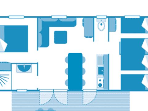 MOBILHOME 7 personnes - Cottage 6/7p 3ch ***