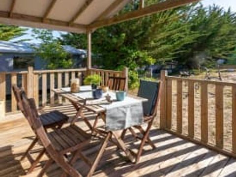 Tente en toile et en bois 4 personnes - Tente Evasion 4p 2ch **
