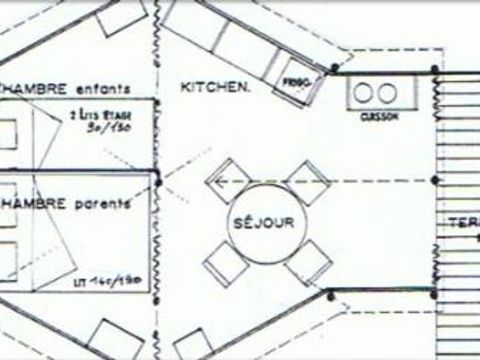 TENTE TOILE ET BOIS 4 personnes - TIPI Sans sanitaires