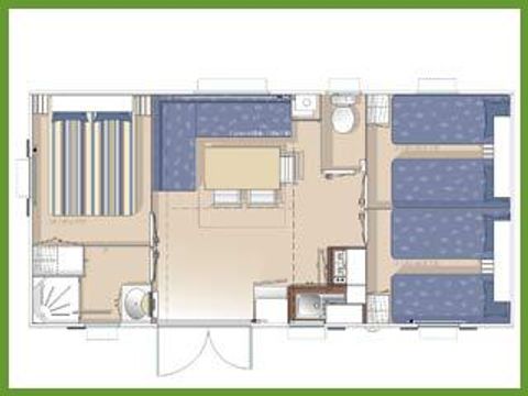 MOBILHOME 6 personnes - Convivial - 31m² - 3 chambres
