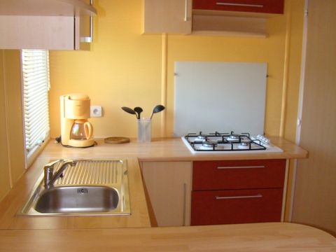 MOBILHOME 6 personnes - Résidence mobile Noyers avec terrasse bois semi-couverte 5/6 pers + TV-TNT + CLIM