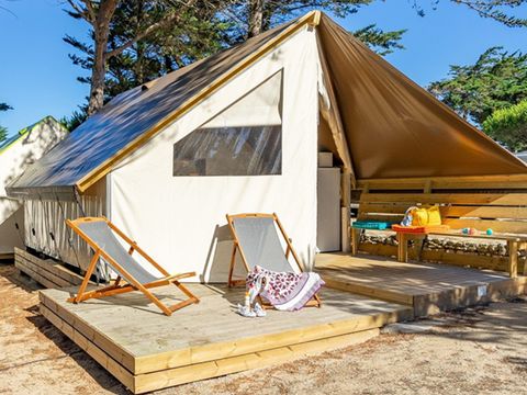Tente en toile et en bois 5 personnes - Sans sanitaires