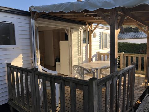 MOBILHOME 6 personnes - Mobil Home Aqua 3 ch 6 pers Terrasse Semi-Couverte