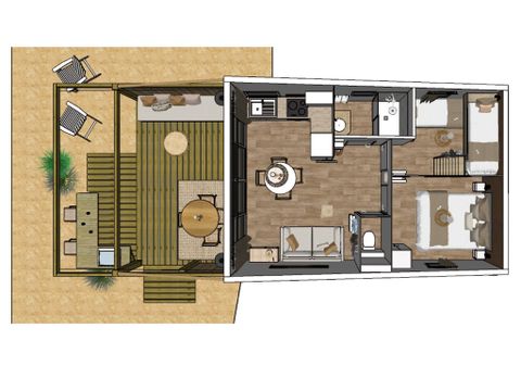 VILLA 5 personnes - C- Villa Premium Climatisé avec SPA