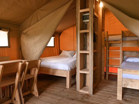 Tente en toile et en bois 5 personnes - Safari Ciboulette