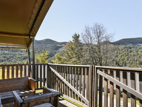 Tente en toile et en bois 5 personnes - Safari Ciboulette
