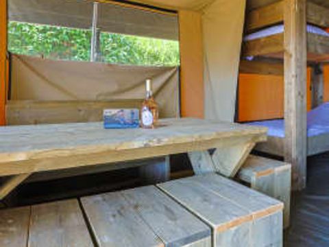 Tente en toile et en bois 6 personnes - Tente glamping Tournesol