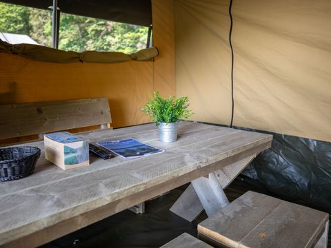 TENTE TOILE ET BOIS 6 personnes - Tente glamping Tournesol