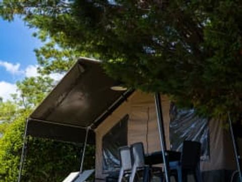 Tente en toile et en bois 6 personnes - Tente glamping Tournesol