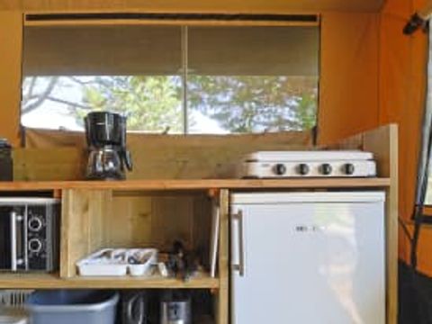 Tente en toile et en bois 6 personnes - Tente glamping Tournesol