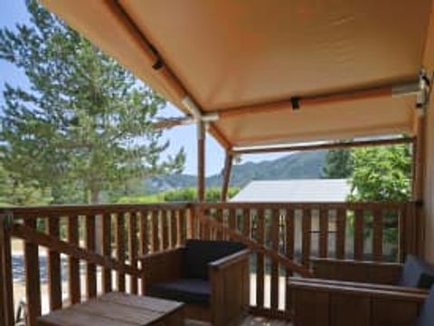 TENTE TOILE ET BOIS 5 personnes - Safari Ciboulette