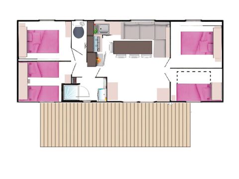 MOBILHOME 8 personnes - MH4 UNIVERS FAMILY 36 m²