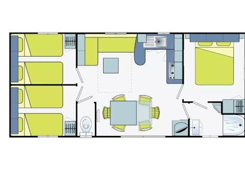MOBILHOME 6 personnes - 4 Pièces 6 Personnes + TV