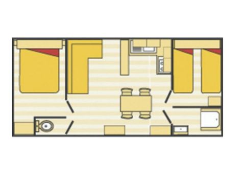 MOBILHOME 6 personnes - Evasion 6 personnes 2 chambres 28m²