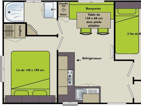 MOBILHOME 4 personnes - C-Adriatique 2 chambres
