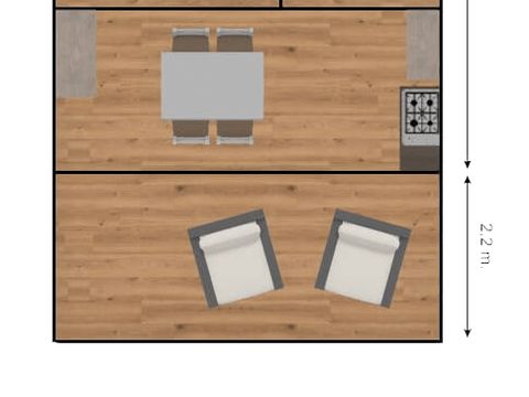 TENTE TOILE ET BOIS 4 personnes - Tentes safari sans installations sanitaires 4 personnes