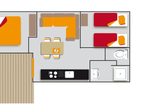 MOBILHOME 4 personnes - SEQUANA