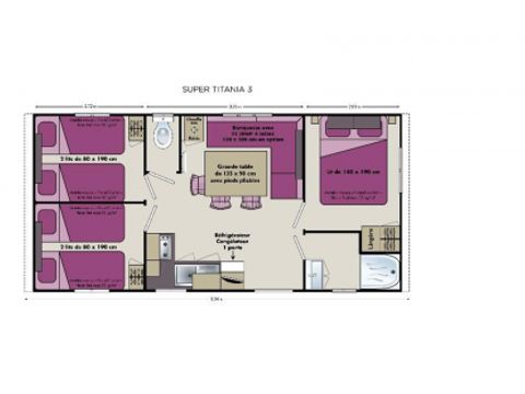MOBILHOME 6 personnes - TITANIA