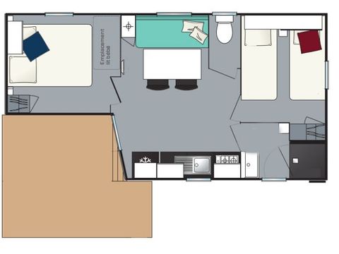 MOBILHOME 5 personnes - Evasion 5 personnes 2 chambres 23m²