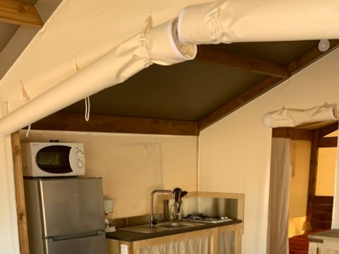 BUNGALOW TOILÉ 5 personnes - Freeflower Standard 37m² - 2 chambres - sans sanitaires - terrasse couverte de 8m² 5 pers