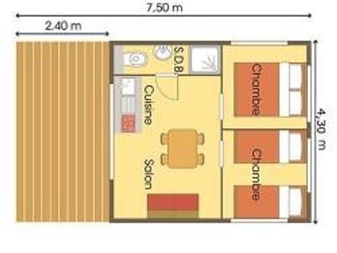 Hébergement 4 personnes - LODGE STANDARD