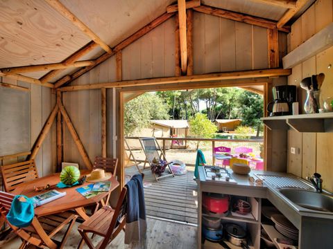 Hébergement 4 personnes - LODGE BOIS CONFORT sur pilotis