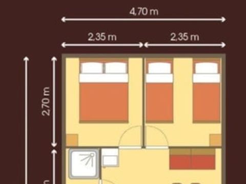 Hébergement 4 personnes - LODGE BOIS CONFORT sur pilotis
