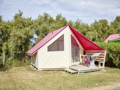 Tente en toile et en bois 5 personnes - Tente Sahari 4/5p 2 Ch **