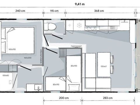 MOBILHOME 4 personnes - LIVING